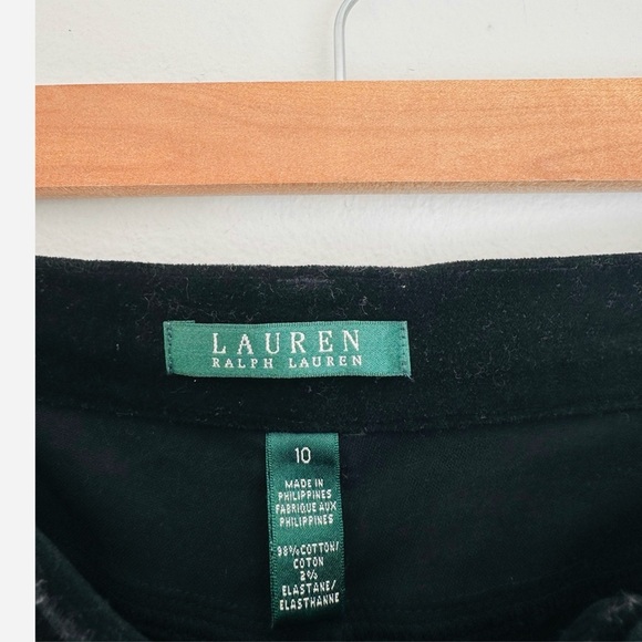 Ralph Lauren • Heritage Velvet Straight Leg Pants in Black - Picture 5 of 5